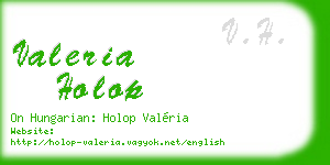 valeria holop business card